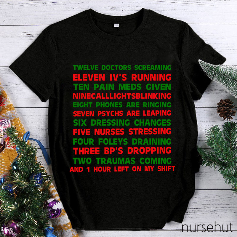 Christmas Countdown Nurse T-Shirt