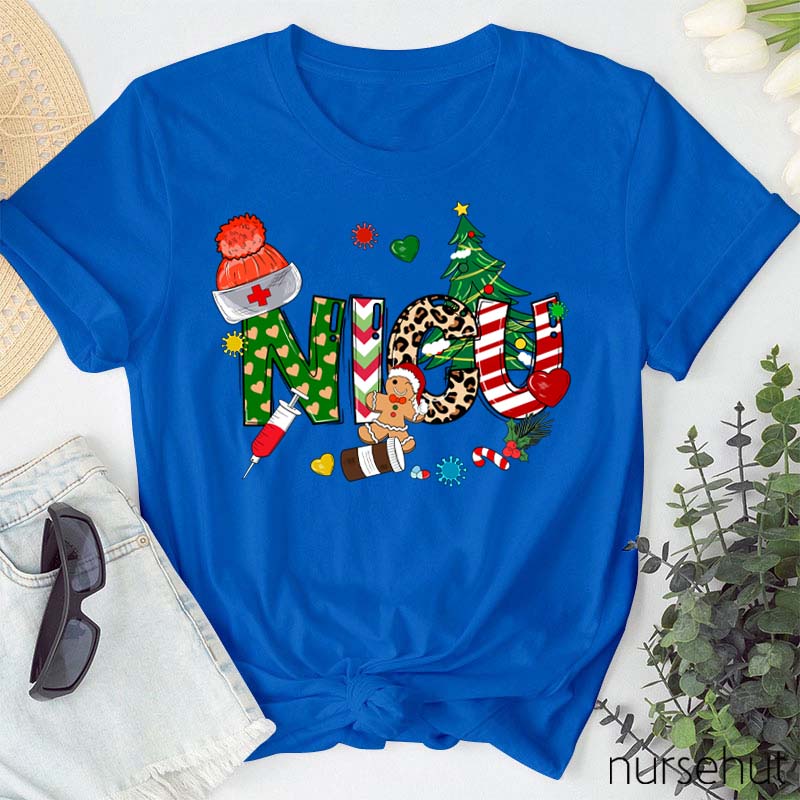 Personalized Christmas Element Nurse T-Shirt