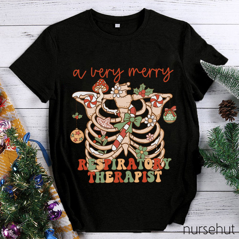 A Very Merry Respiratory Therapist Nurse T-Shirt