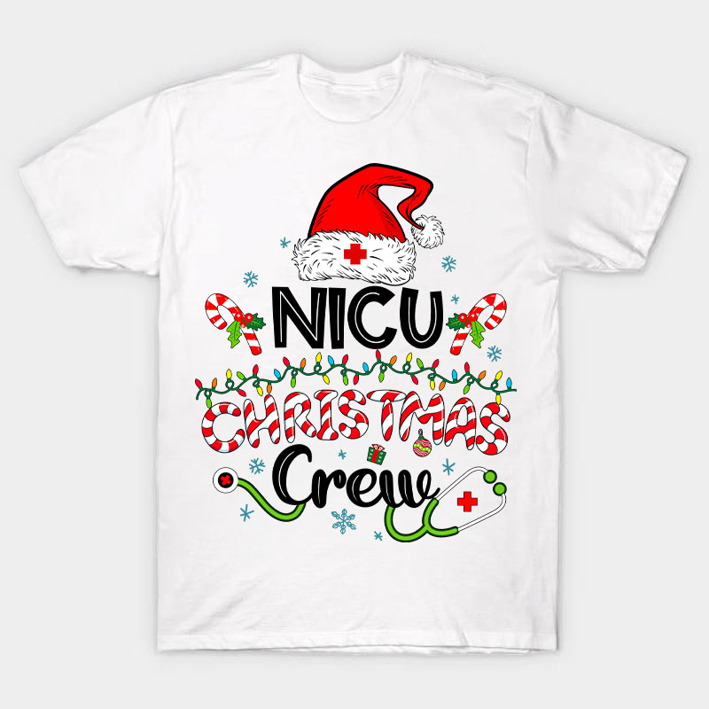 Personalized Christmas Crew Nurse T-Shirt