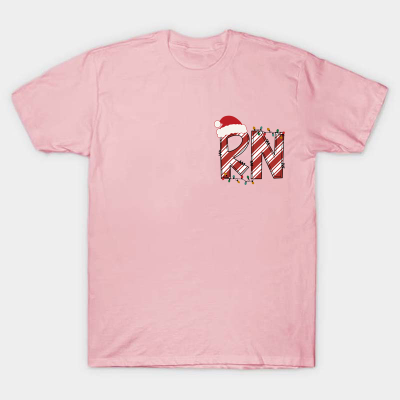 Personalized Christmas Style Nurse T-Shirt