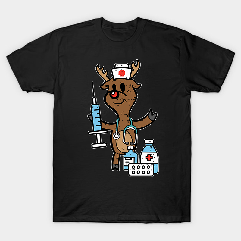 Christmas Elk Nurse T-Shirt