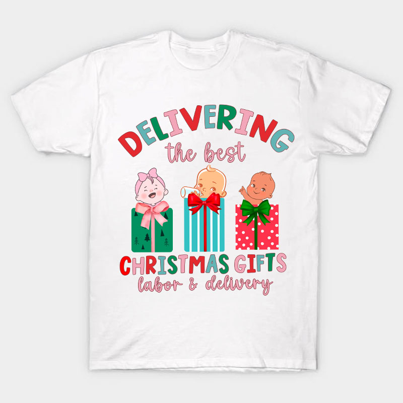 Delivering The Best Christmas Gifts Nurse T-Shirt