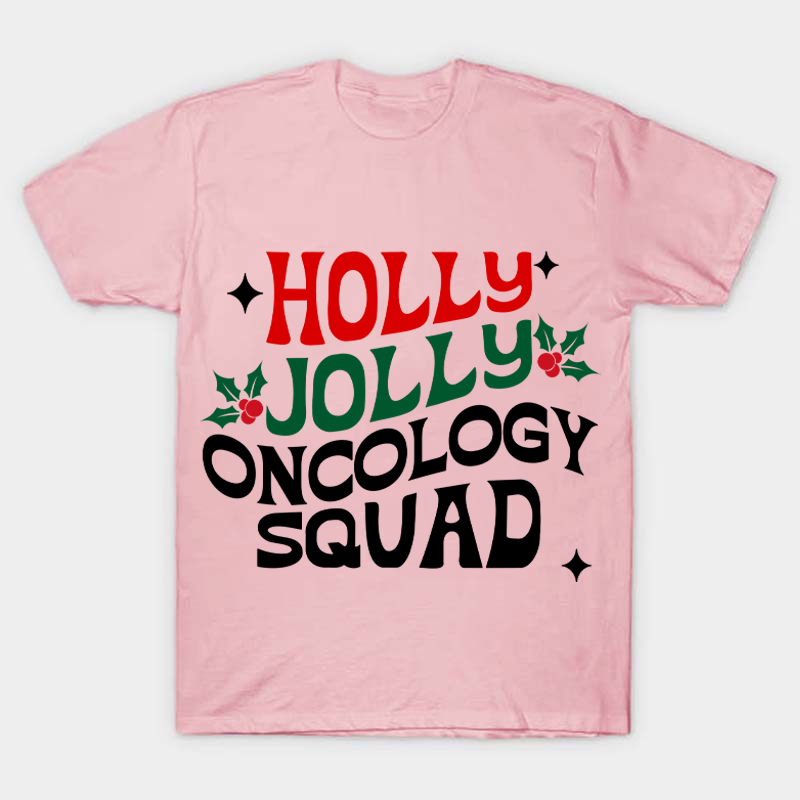 Personalized Holly Jolly Squad Nurse T-Shirt