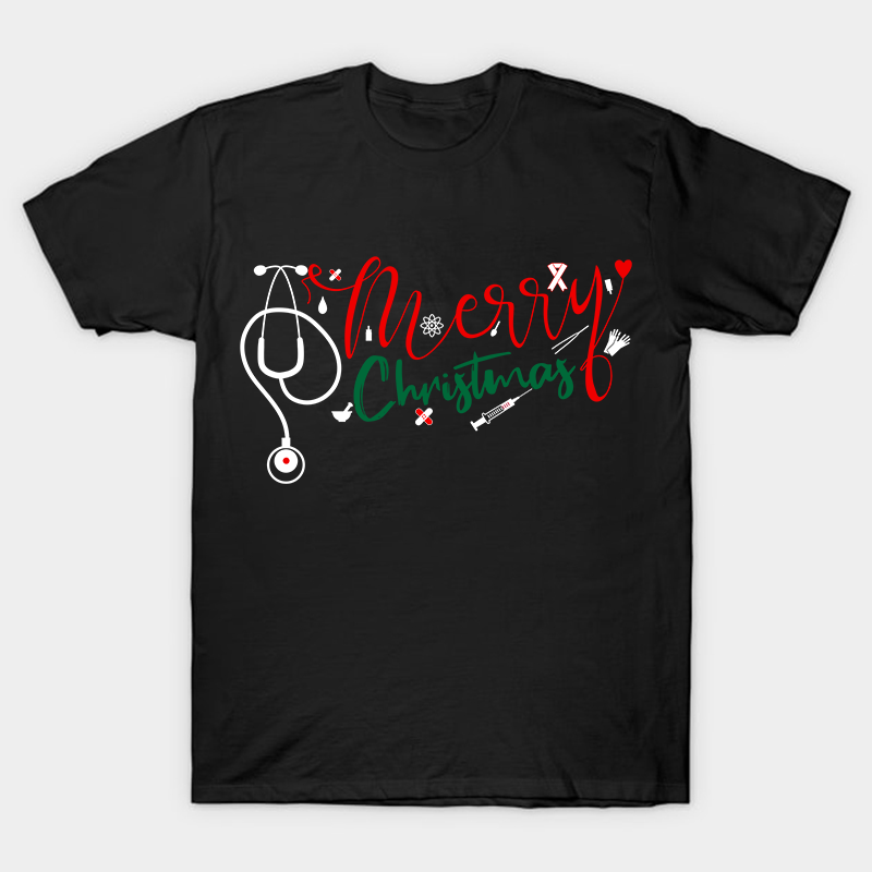 Nurse's Happiest Day Merry Christmas Nurse T-Shirt