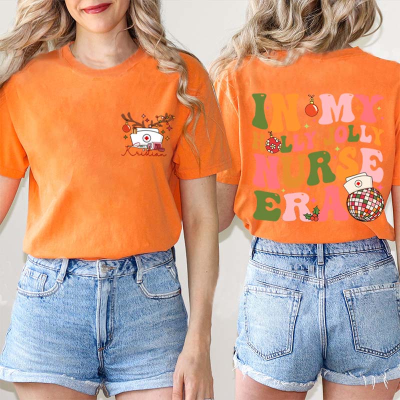 Personalized In My Merry And Bright  Era Nurse Two Sided T-Shirt