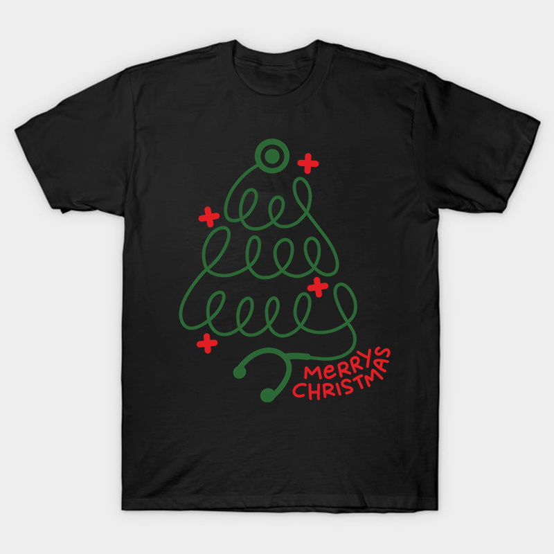Merry Christmas Christmas Tree Nurse T-Shirt