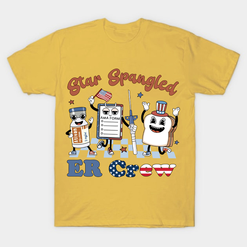 Personalized Department Star Spangled Crew Nurse T-Shirt