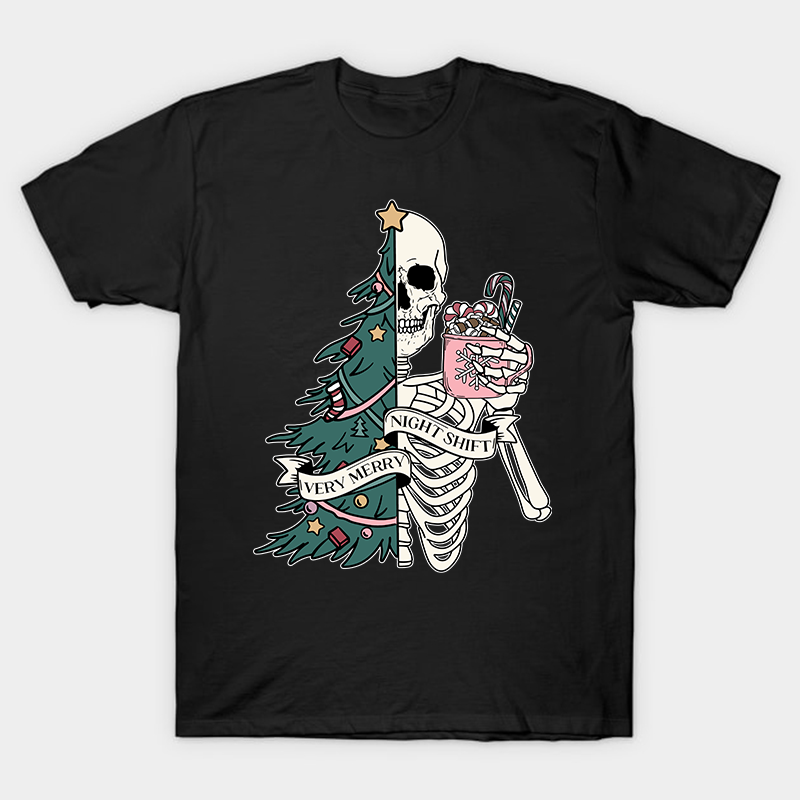 Very Merry Night Shift Nurse T-Shirt