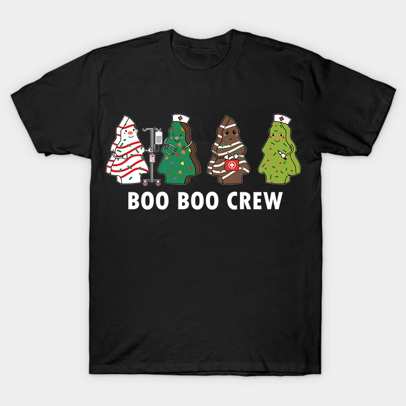 Christmas Tree Boo Boo Crew Nurse T-Shirt