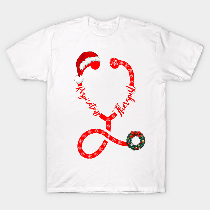 Personalized Christmas Stethoscope Nurse T-Shirt