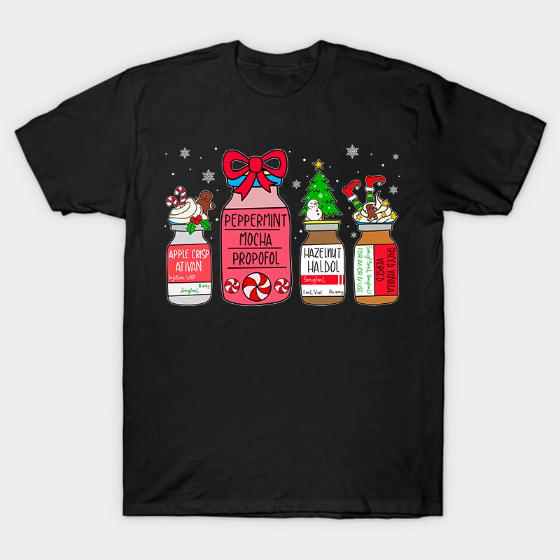 Peppermint Mocha Propofol Christmas Nurse T-Shirt