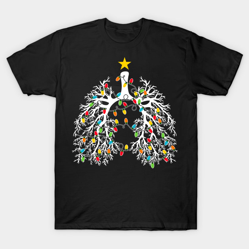 Respiratory Therapist Lung Christmas Nurse T-Shirt