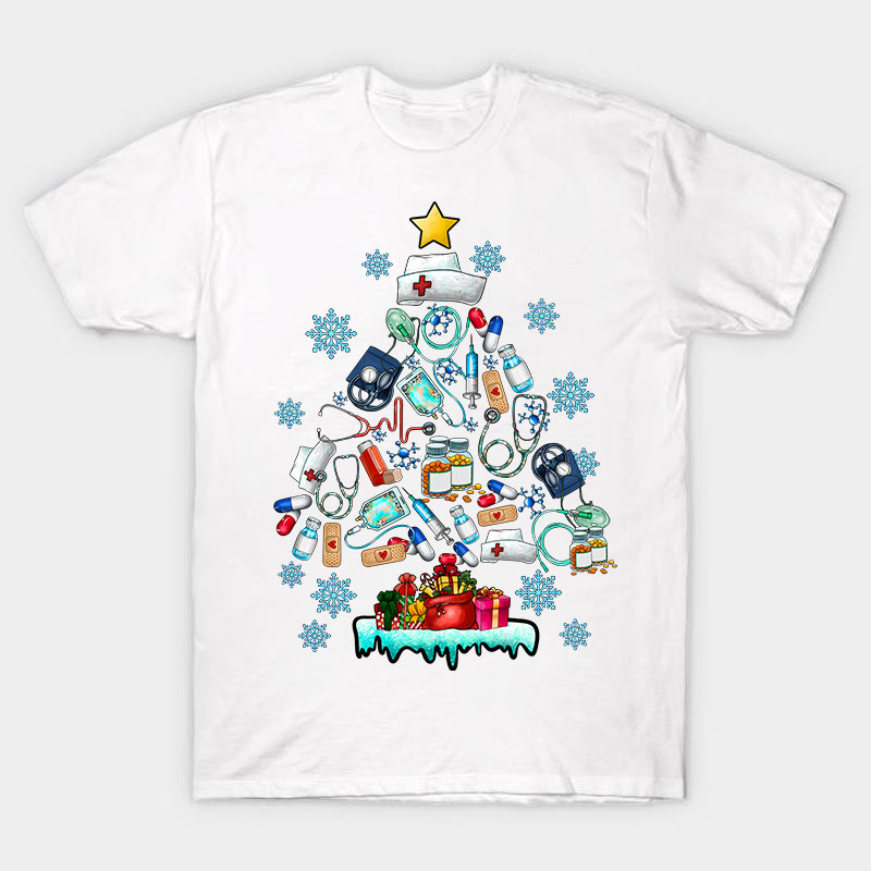 Nurse Christmas Trees Nurse T-Shirt