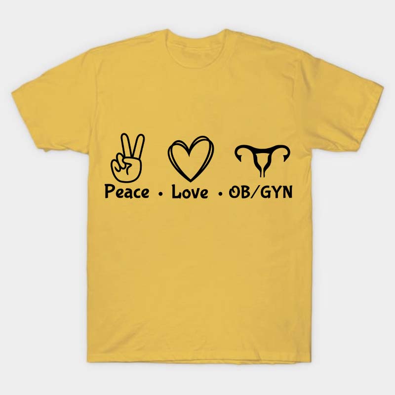 Peach Love OBGYN Nurse T-Shirt