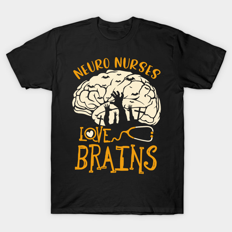 Neuro Nurses Love Brains Nurse T-Shirt