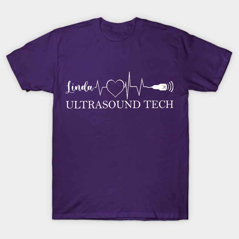 Personalized Name Ultrasound Tech Nurse T-Shirt
