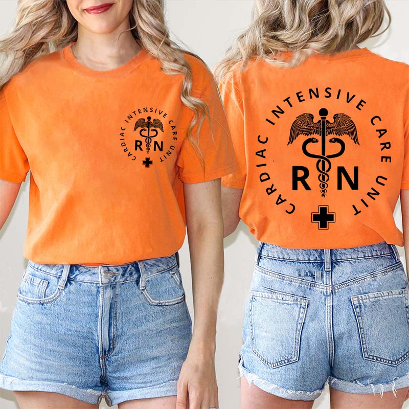 Cardiac Intensive Care Unity Nurse Two Sided T-Shirt