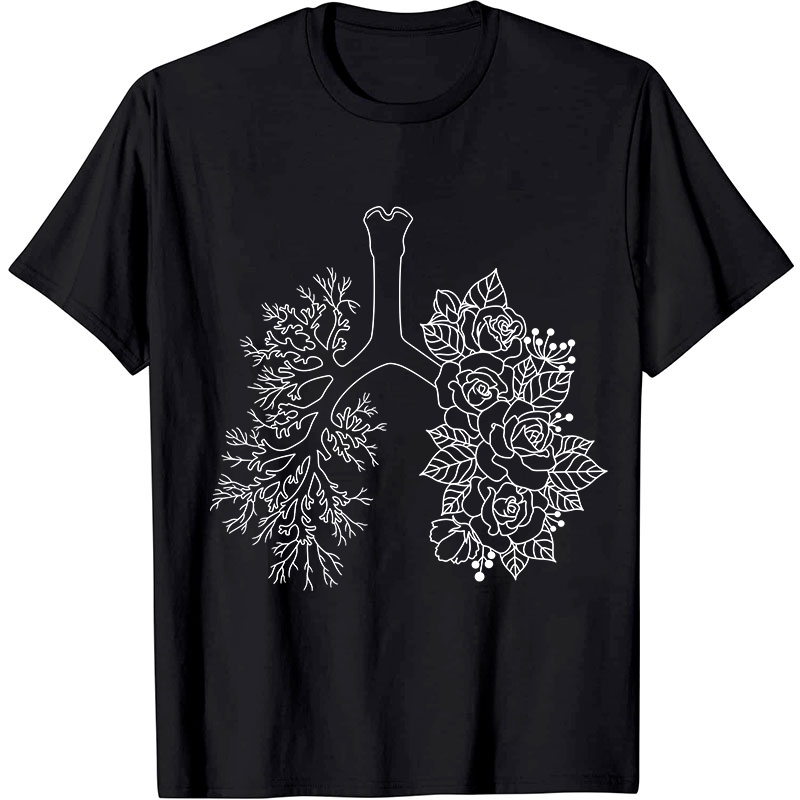 Floral Lung Nurse T-Shirt