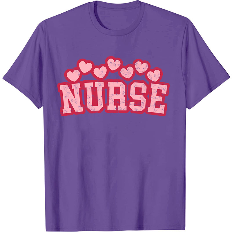 Pink Heart Nurse T-Shirt