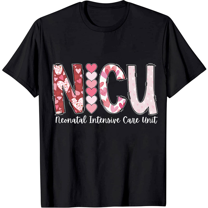 Valentines Neonatal Intensive Care Unit Nurse T-Shirt