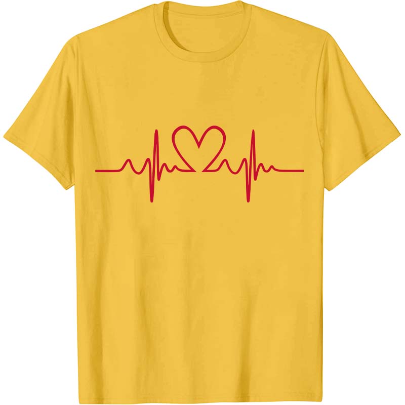 Love Heart Heartbeat Nurse T-Shirt