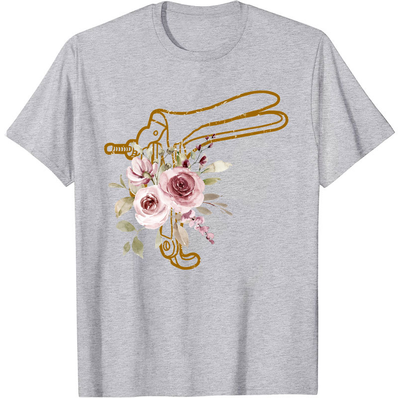 Floral Speculum Nurse T-Shirt