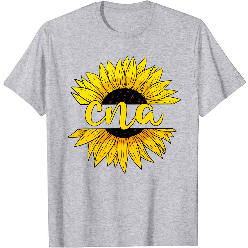 Personalized Job Title Sunflower Nurse T-Shirt