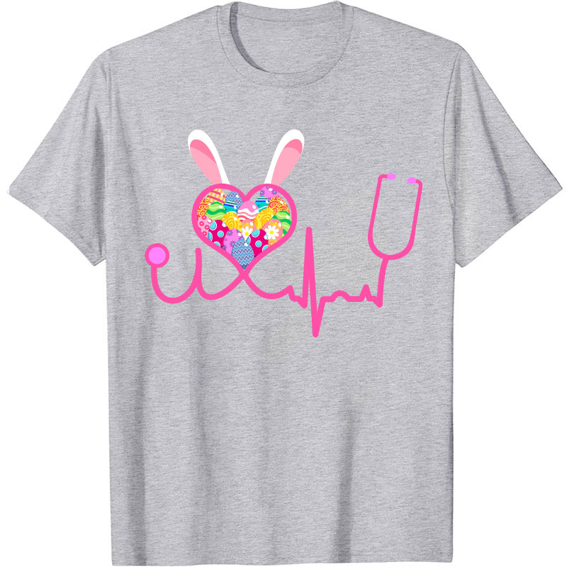 Easter Egg Heartbeat Stethoscope Nurse T-Shirt