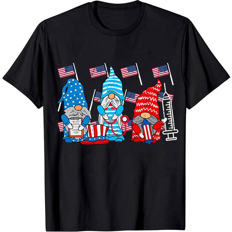 Independence Day 4 Flags And Syringe Nurse T-Shirt