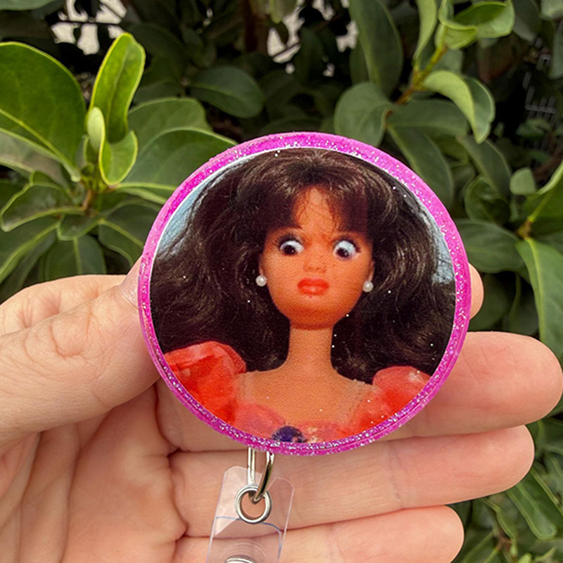 Funny Doll Badge Reel
