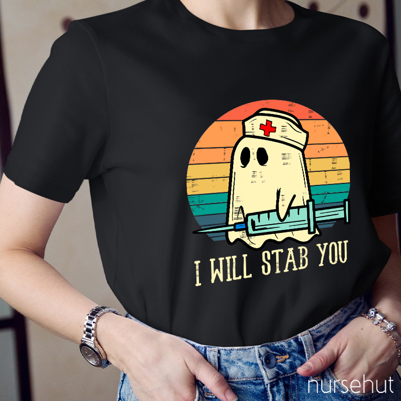 Boo I Will Stab You Nurse T-Shirt