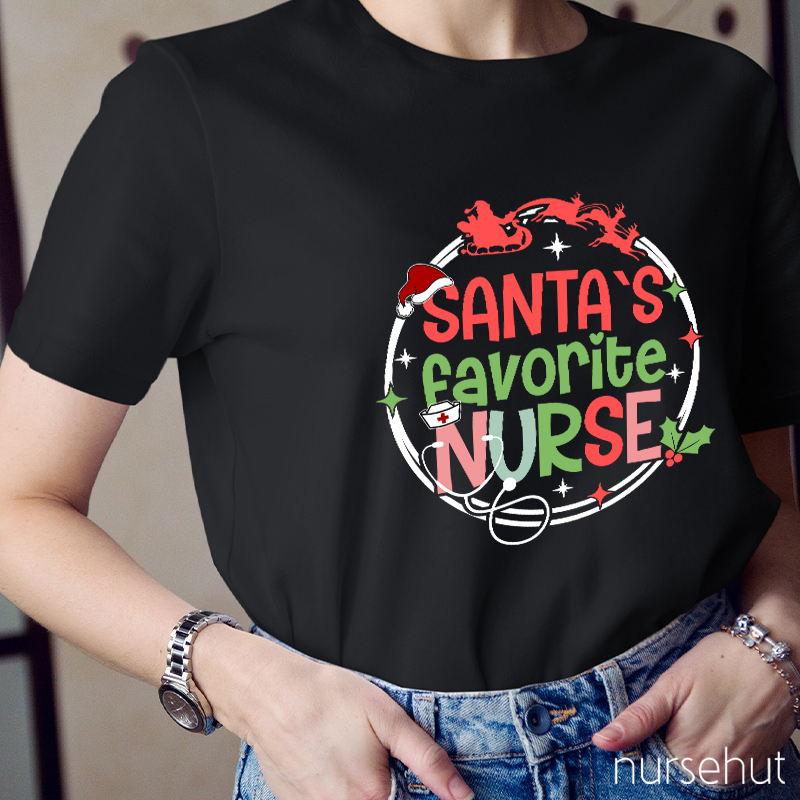 Santa's Favorite Nurse T-Shirt