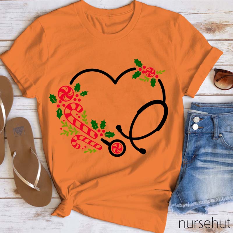 Christmas Stethoscope Nurse T-Shirt