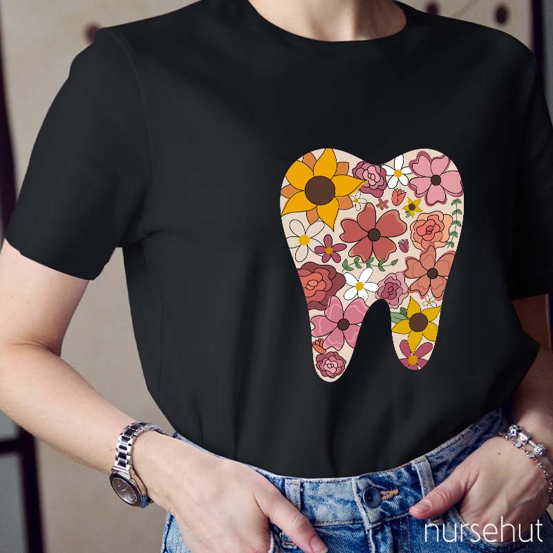Flower Teeth Nurse T-Shirt