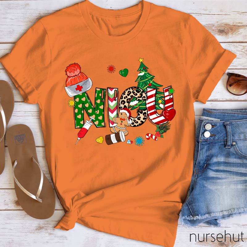 Personalized Christmas Element Nurse T-Shirt