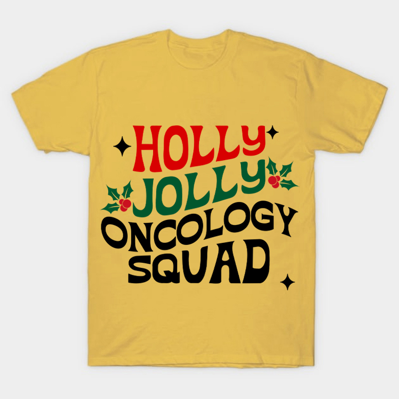 Personalized Holly Jolly Squad Nurse T-Shirt