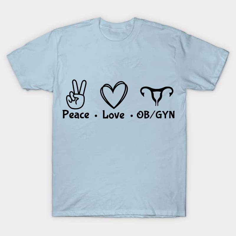 Peach Love OBGYN Nurse T-Shirt