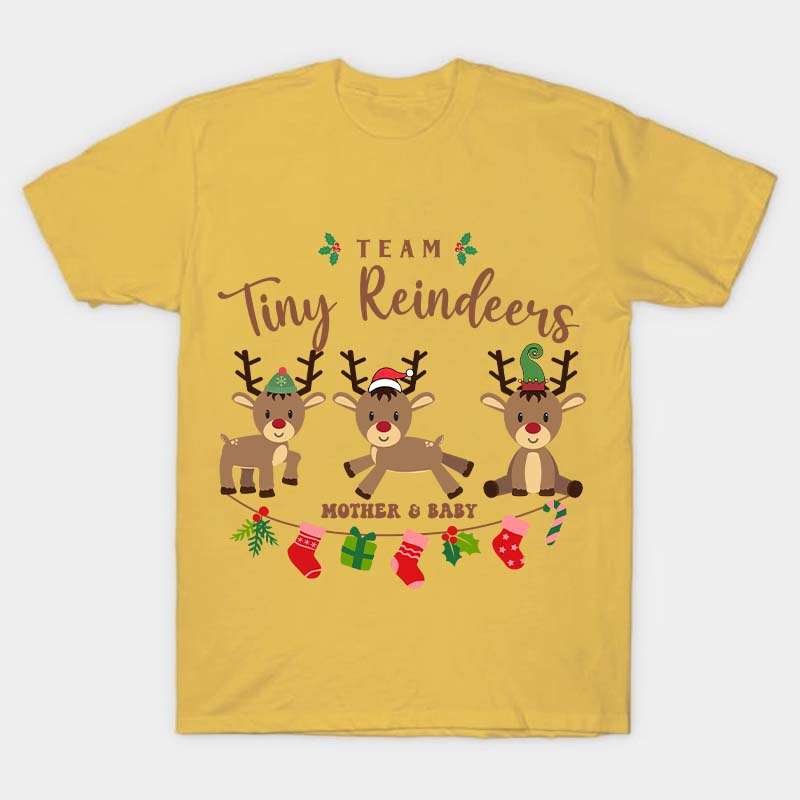 Team Tiny Reindeers Mother Baby Nurse T-Shirt