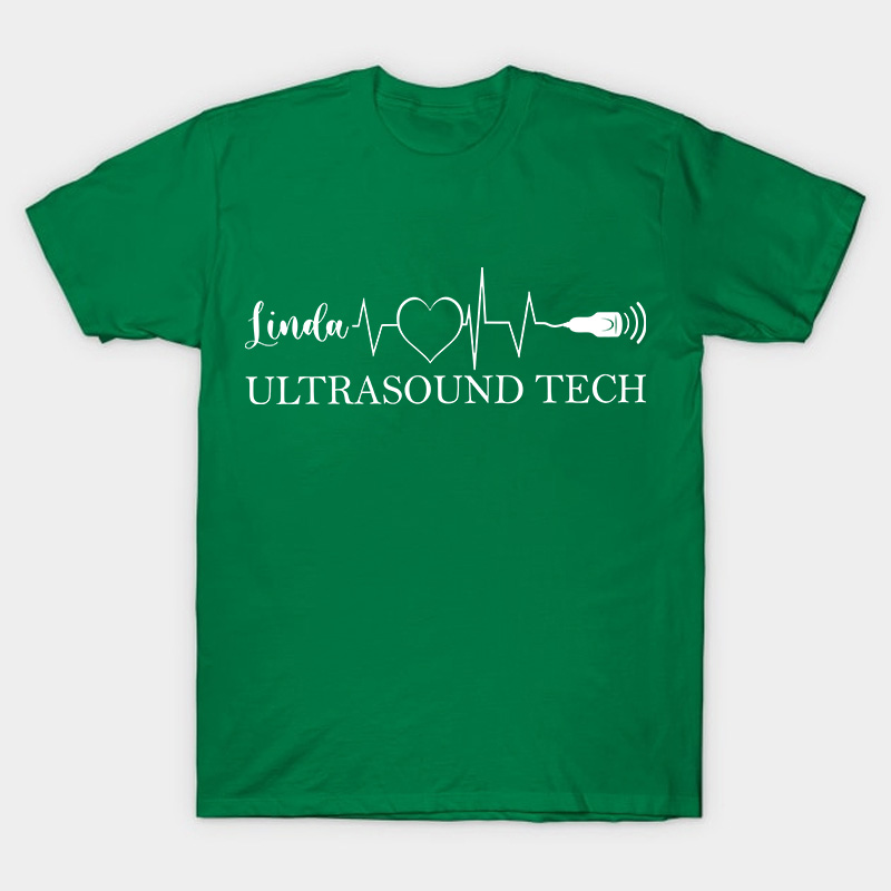 Personalized Name Ultrasound Tech Nurse T-Shirt