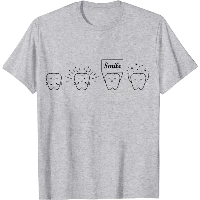 Smile Clean White Healthy Teeth Dentist Nurse T-Shirt