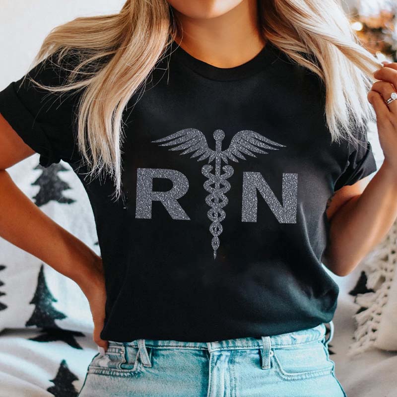 Glitter Registered Nurse T-Shirt