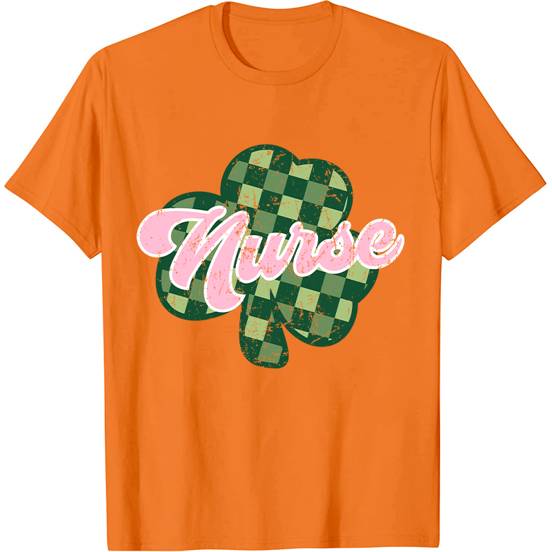 Pink Shamrock Nurse T-Shirt