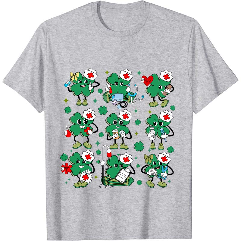 Funny Nurse Clover Nurse T-Shirt