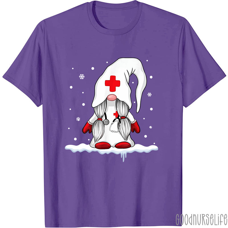 Gnome Snowman Nurse T-Shirt