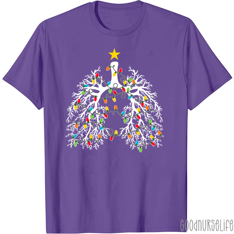 Respiratory Therapist Lung Christmas Nurse T-Shirt