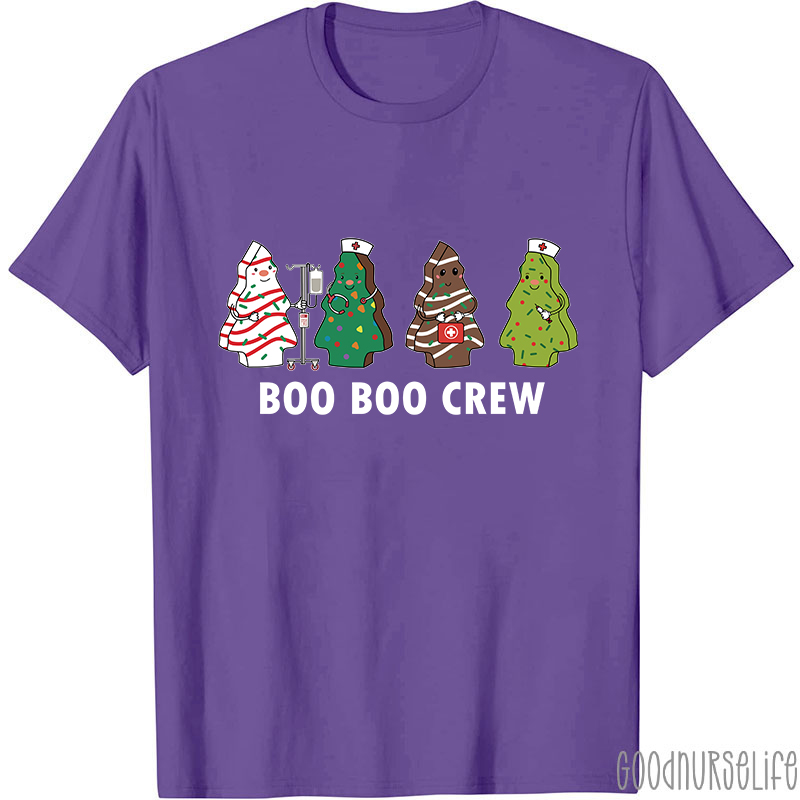 Christmas Tree Boo Boo Crew Nurse T-Shirt