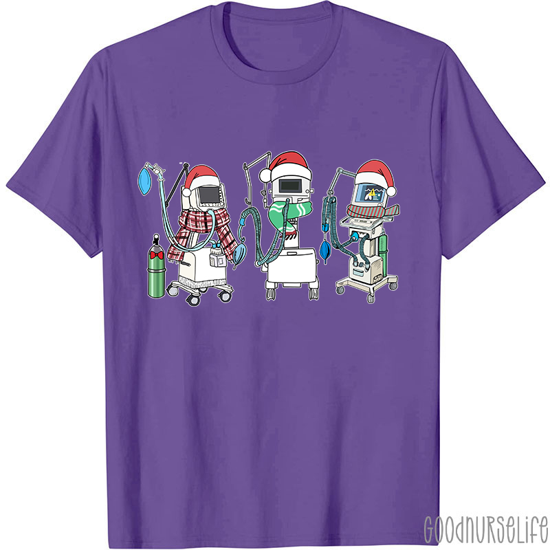 Ventilator Respiratory Therapist Christmas T-Shirt