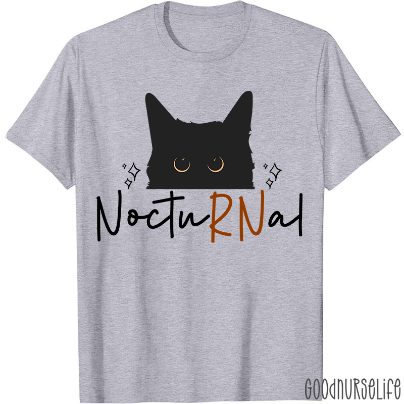 Black Cat Nocturnal Nurse T-Shirt