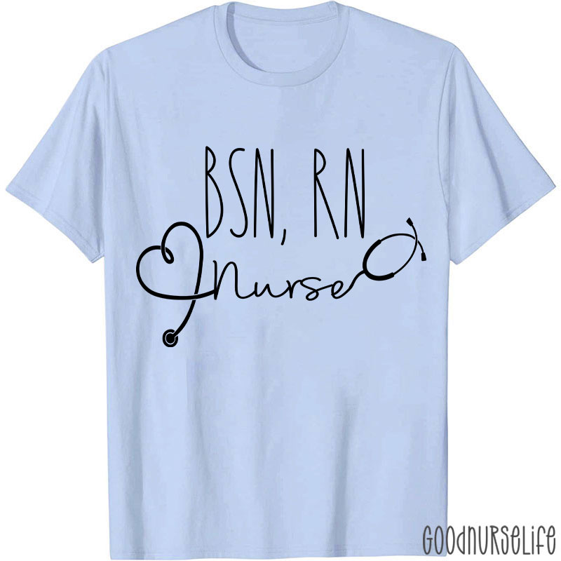 Personalized BSN RN Nurse T-Shirt